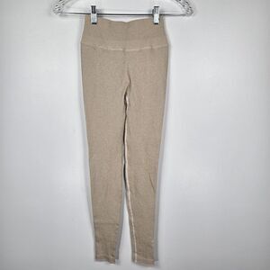 Spiritual Gangster Women's Size XS/S Gold Glitter Leggings B Monogram NWOT